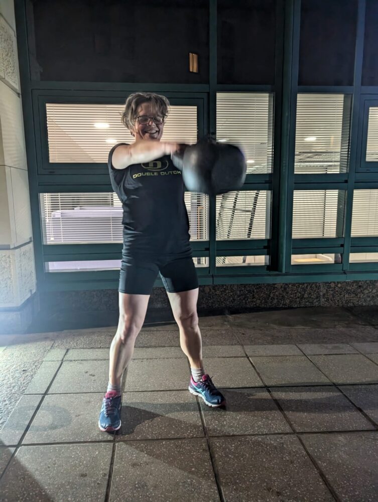 Kettle bells swings are great for building strength 
